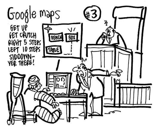 woman hit by car using Google Maps to find witness stand in courtroom