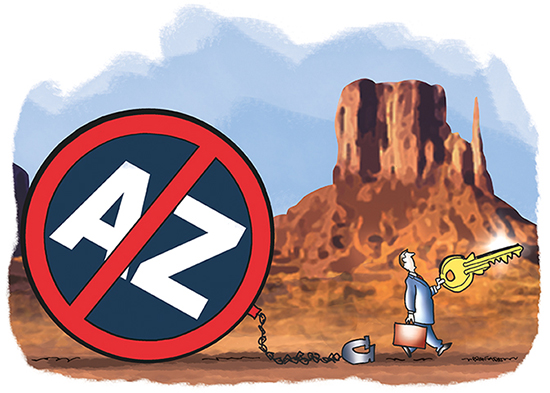 businessman decides to free himself from Arizona boycott ball and chain