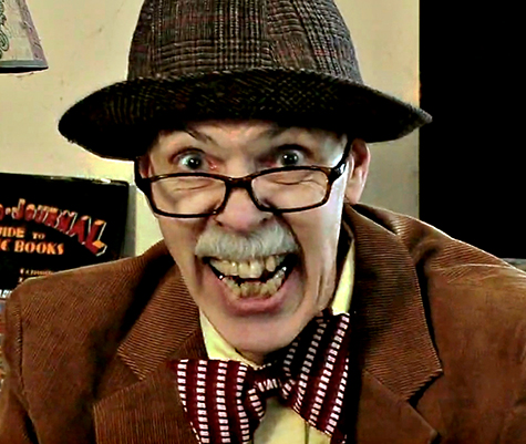 Mark Armstrong launching a tirade as Inky Draws, The World's Oldest Cartoonist