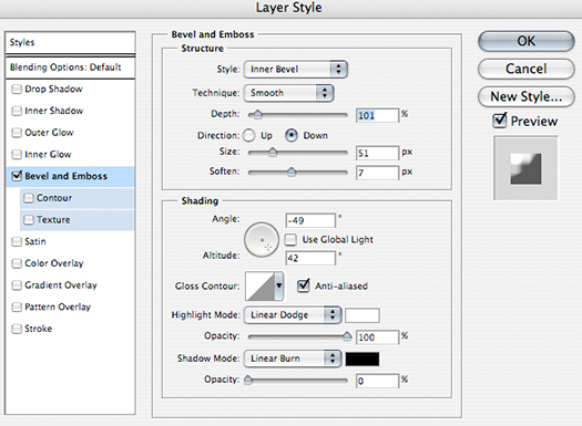 layer style dialogue box used for Mark Armstrong drawing board logo