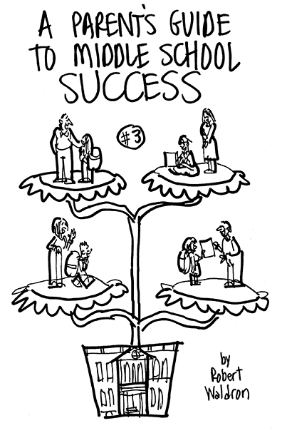 Cover3 cover illustration for book about helping middle school students achieve success
