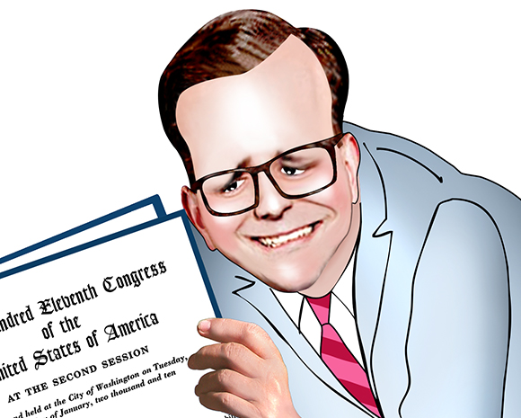 final results of warping a face in photoshop and turning a photo into a humorous illustration