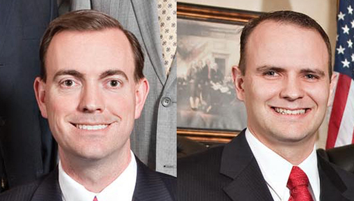 two photographs used to build a single composite head and face in photoshop