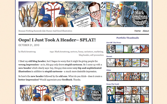 new blog header with new background colors that complement the new header