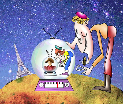 use Photoshop texture and photo to create planet Earth and night sky for fashion illustration