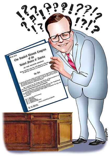 FinanExec financial executive business guy looking fearful and puzzled about new government regulations