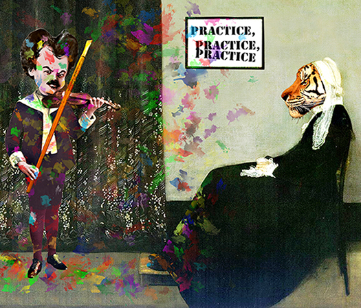 WhistlersMotherFinal Whistler's Tiger Mother forcing young James Whistler to practice the violin and he's playing it with a paintbrush and splattering paint everywhere