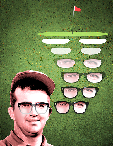 Mason Rudolph tribute illustration with red background changed to green and concrete pattern added