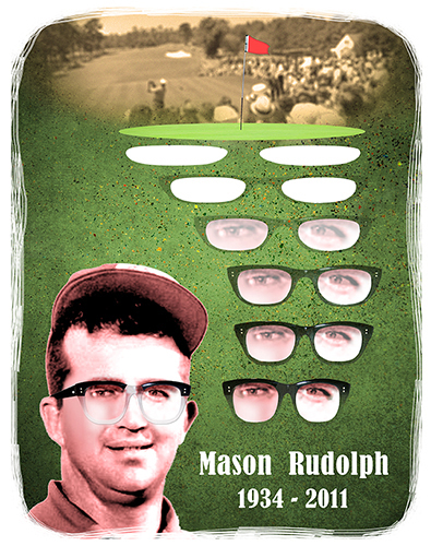 MasonRudolph Mason Rudolph tribute showing well-known 1960s-era PGA professional golfer famous for his consistency and black-framed glasses