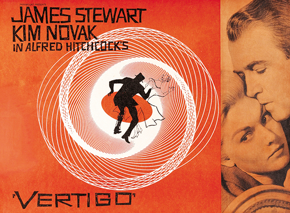 VertigoPoster poster for Alfred Hitchcock movie Vertigo starring Kim Novak and James Stewart