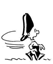 Street musician saxophone player Busker abruptly turning around in street