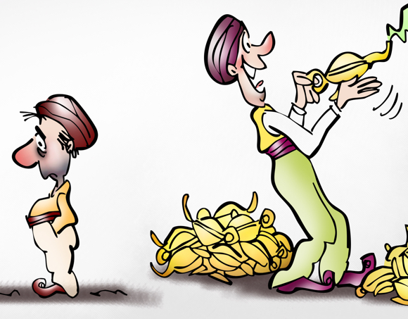 detail image Advice Be Proactive not every lamp has a genie one guy waiting for genie to appear second guy rubbing many lamps in hopes of finding genie