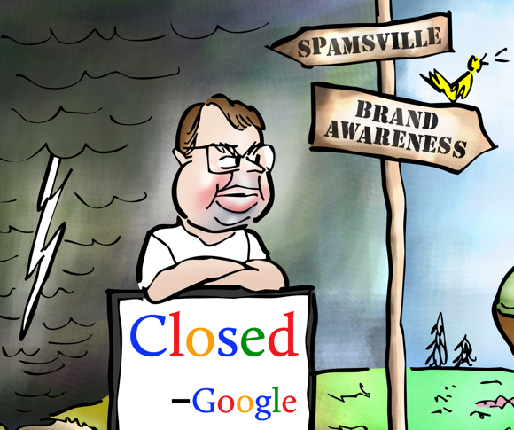 detail image fork in road Matt Cutts Google anti-spam fighter blocking road to Spamsville guest blogger no longer able to write worthless posts with backlinks