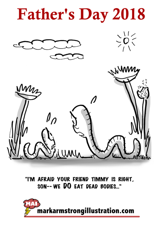 Dad worm embarrassed telling son yes we do eat dead bodies