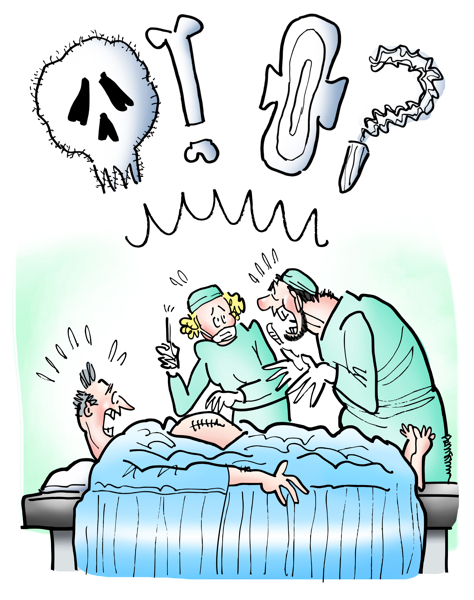 male surgeon berating female med student for poor stitches during operation asking if having period imply menstruation made her distracted incompetent