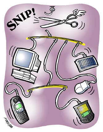 computer devices no longer fixed in place now mobile thanks to wireless transmission