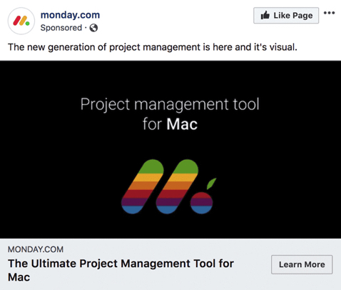 Monday.com Facebook ad project management tool for Mac