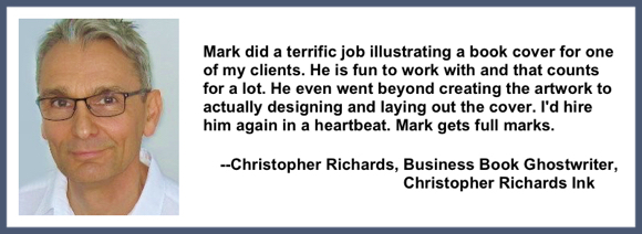 Recommendation testimonial for Mark Armstrong Illustration from Christopher Richards, business book ghostwriter, Christopher Richards Ink