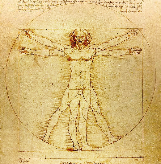 Leonardo da Vinci's famous sketch of Vitruvian Man
