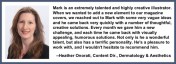 Recommendation testimonial for Mark Armstrong Illustration from Heather Onorati, Content Director, Dermatology & Aesthetics