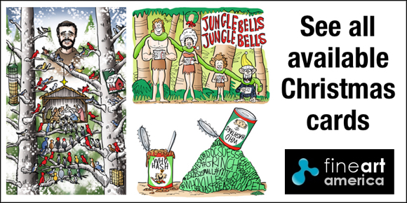 Christmas card Fine Art America button to see entire collection on FAA site