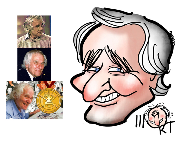 Mort Drucker caricature by Mark Armstrong tribute to favorite cartoonist illustrator