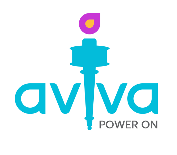 Aviva Portable Power Station logo with Statue of Liberty torch