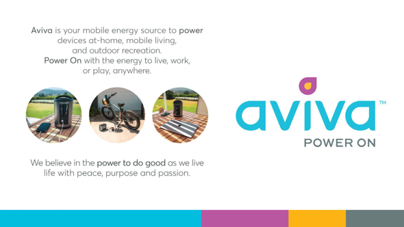 Aviva Power Station brochure image three devices being recharged