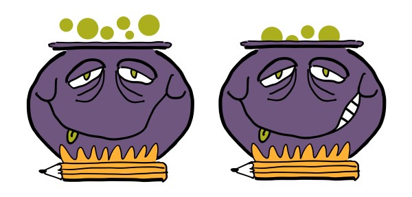 Bubbling Cauldron redesign, add white teeth and modified bubbles compare